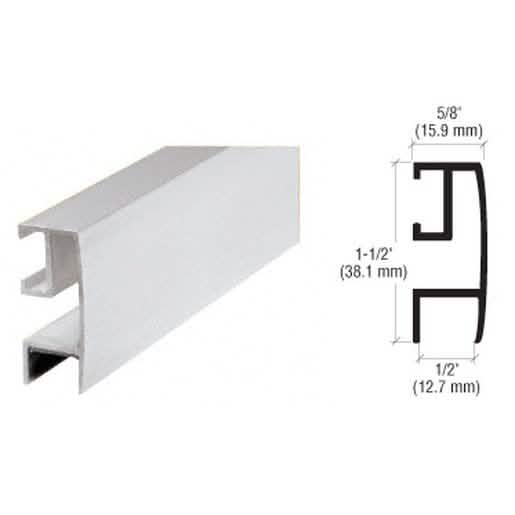 CRL Satin Chrome Rectangular Mirror Frame Extrusion - sleek, modern finish for mirrors.