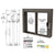 CRL Dark Bronze Level 1 Bullet-Resistant Manual Sliding Service Window