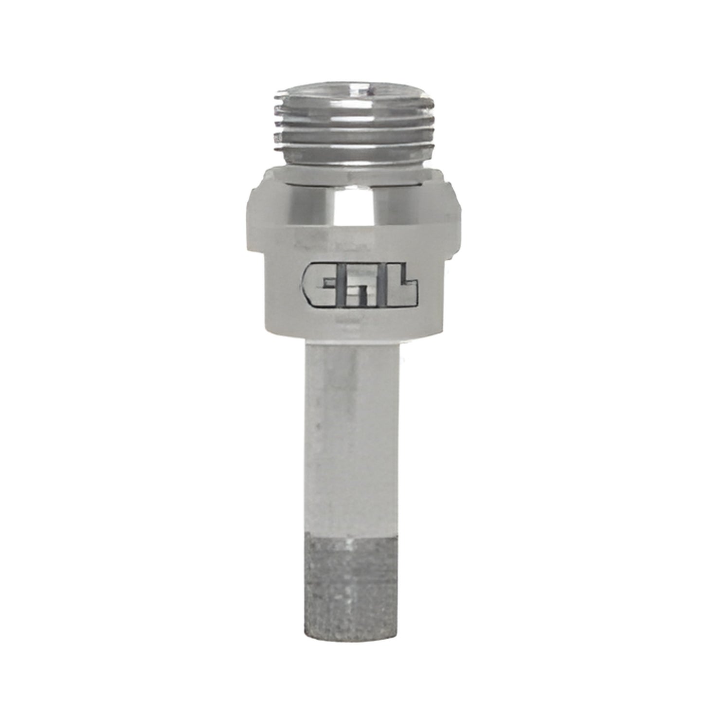 HBT12 Belgian-mount electro-formed diamond drill for flat glass, 1/2" matrix, silver shank