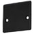CRL NH3 Black Powder-Coat End Cap for Wide U-Channel w/ Screws