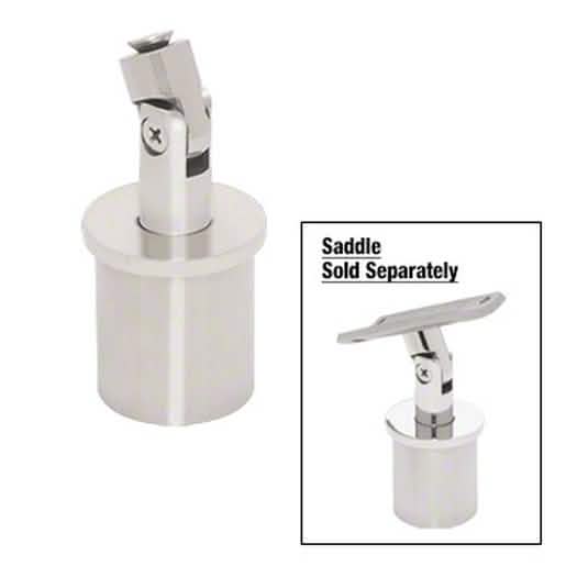 CRL 316 Brushed Stainless Swivel Head Adjustable Post Cap for 1.9" Round Posts