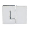 MEL054CH polished chrome square shower door hinge, solid brass, for 8-12mm (5/16-1/2") tempered glass.