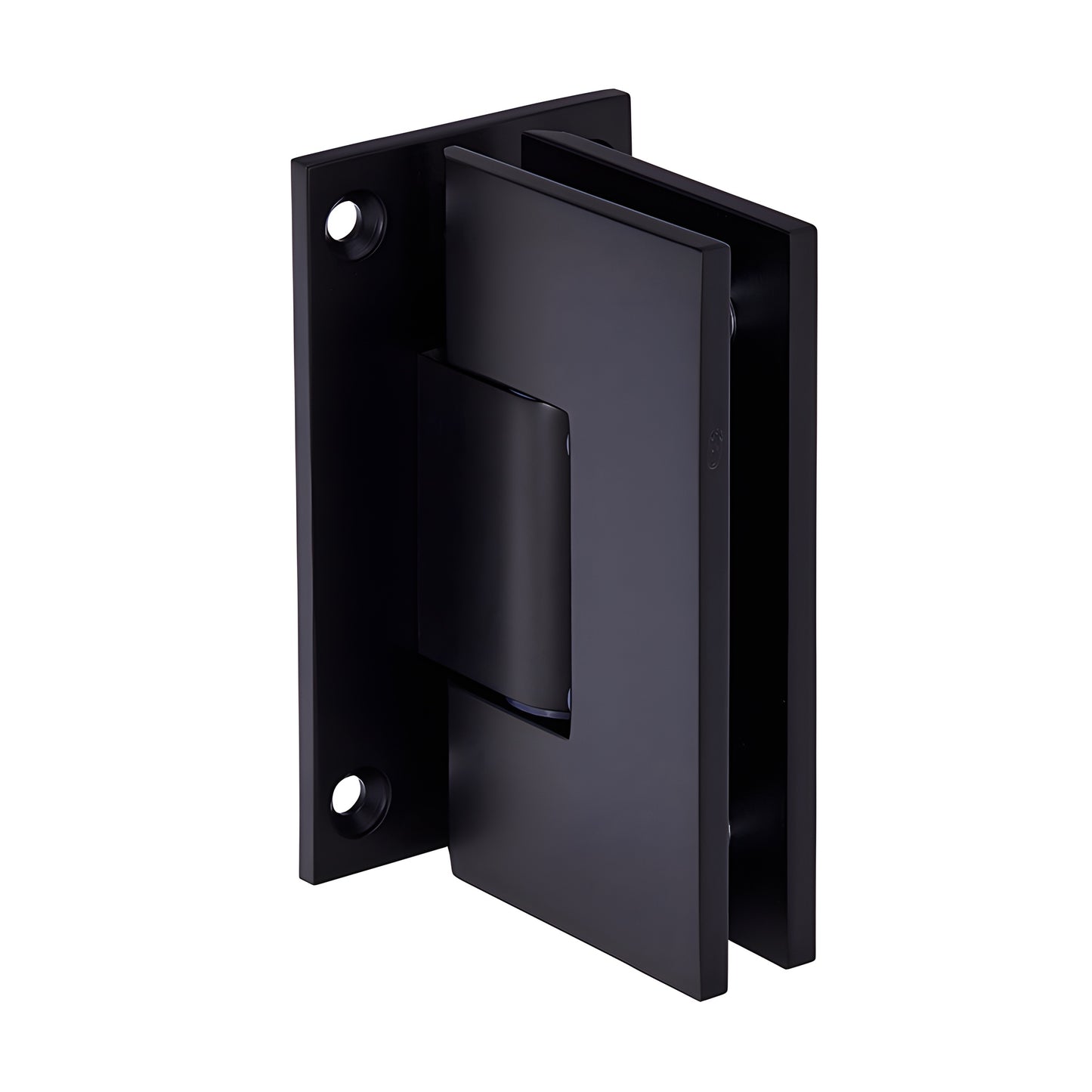 CRL Vienna shower hinge V1E0370RB, oil rubbed bronze brass full back plate for 3/8-1/2 glass, squared design.