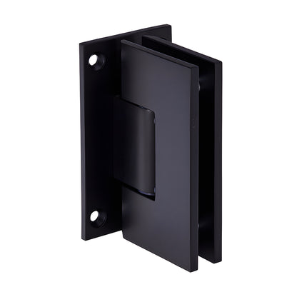 CRL Vienna shower hinge V1E0370RB, oil rubbed bronze brass full back plate for 3/8-1/2 glass, squared design.