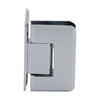 Pinnacle polished chrome shower door hinge (SKU P1N044CH), solid brass wall-mount offset back plate for 8-12mm glass.
