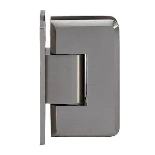 CRL Brushed Nickel Cologne Adjustable Wall Mount Hinge with 'H' Back Plate
