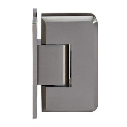 CRL Brushed Nickel Cologne Adjustable Wall Mount Hinge with 'H' Back Plate