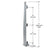 CRL Metropolis 72" Brushed Stainless Left End Post for Glass Railing