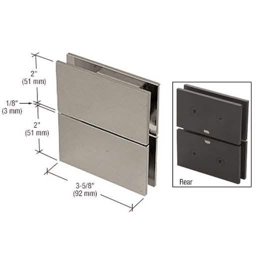 CRL Brushed Nickel Cardiff Series Glass-to-Glass Mount Hinge for sleek shower doors.