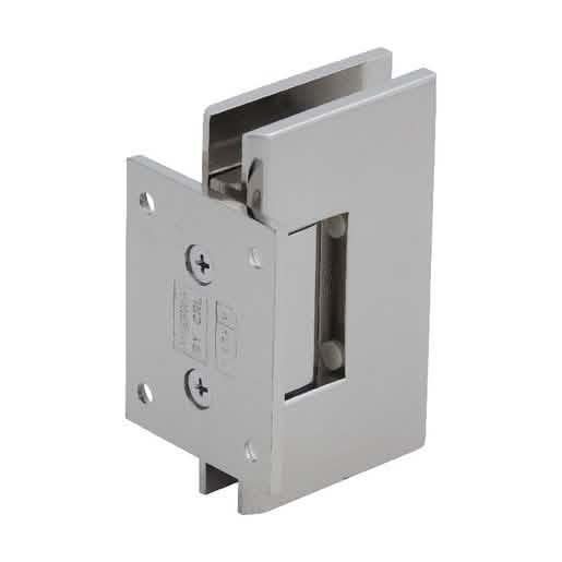 CRL Vienna 074 Series Wall Mount Hinge in Polished Nickel with Short Back Plate