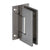 CRL Geneva 337 Brushed Nickel Adjustable Wall Hinge, Full Back Plate