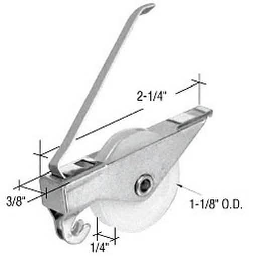 CRL 1-1/8" Nylon Screen Roller Assembly for smooth, efficient sliding screen door operatio