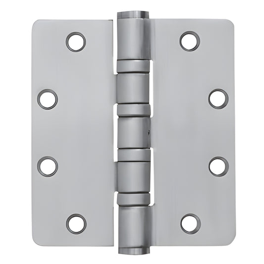 5"x41 2" clear anodized heavy-duty brass ball-bearing hinge with six screw holes, 1/4" radius corners, non-removable pin (SKU D