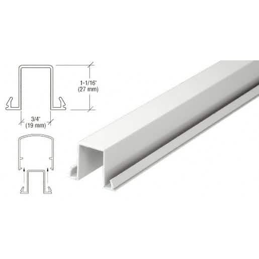 "CRL Sky White Horizontal Snap-In Infill for Glass - 241" Long, Sleek Design, Easy Install