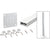 CRL Trim-Line 42" Silver Surface-Mount Glass Railing Post Kit