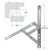 CRL 16 in 4-Bar Project-Out Stainless Steel Heavy Duty Door Hinge