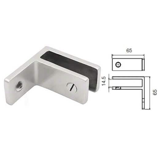 CRL Polished Stainless Wall Mount Glass Bracing Clamp for secure glass installations.