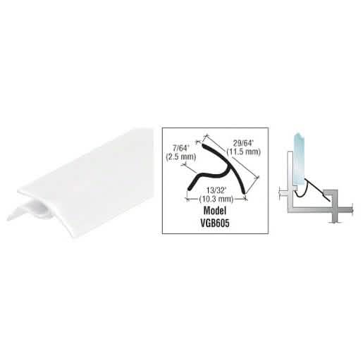 CRL White Snap-In Vinyl Glazing Bead - Secure, easy installation for window frames.