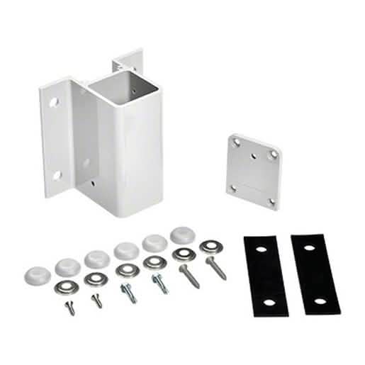 CRL Sky White 180° Center/End Fascia Mount Bracket for secure glass railing installation.
