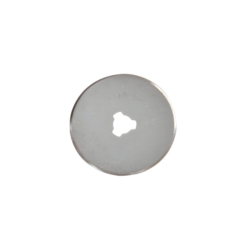 Olfa RT28B 1 in (28mm) tungsten rotary replacement blade, circular cutter with center mounting hole.