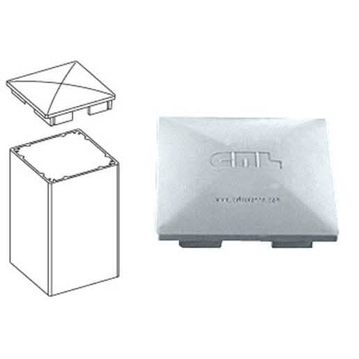 CRL Mill Standard 4" x 4" Post Cap - Durable, sleek finish for fence posts.