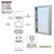 CRL Brushed Stainless Steel Interior Glazed Vision Panel for Doors