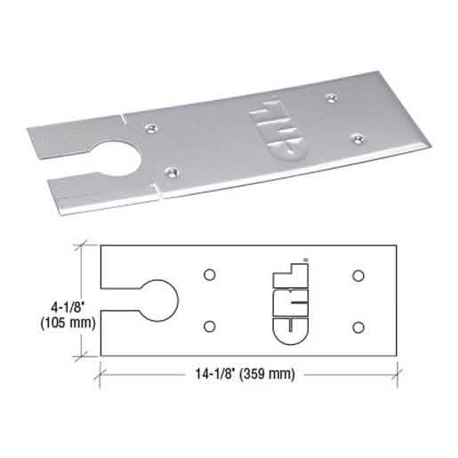 CRL Polished Stainless Cover Plates for 8500 Series Floor Closer - Sleek & Durable