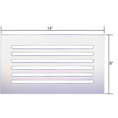 CRL Clear Acrylic Mirror Grille 14 x 8 in Replacement Insert