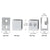 CRL Chrome Double Set-Screw Glass Clamp 1/4"-5/16" for Shower Doors