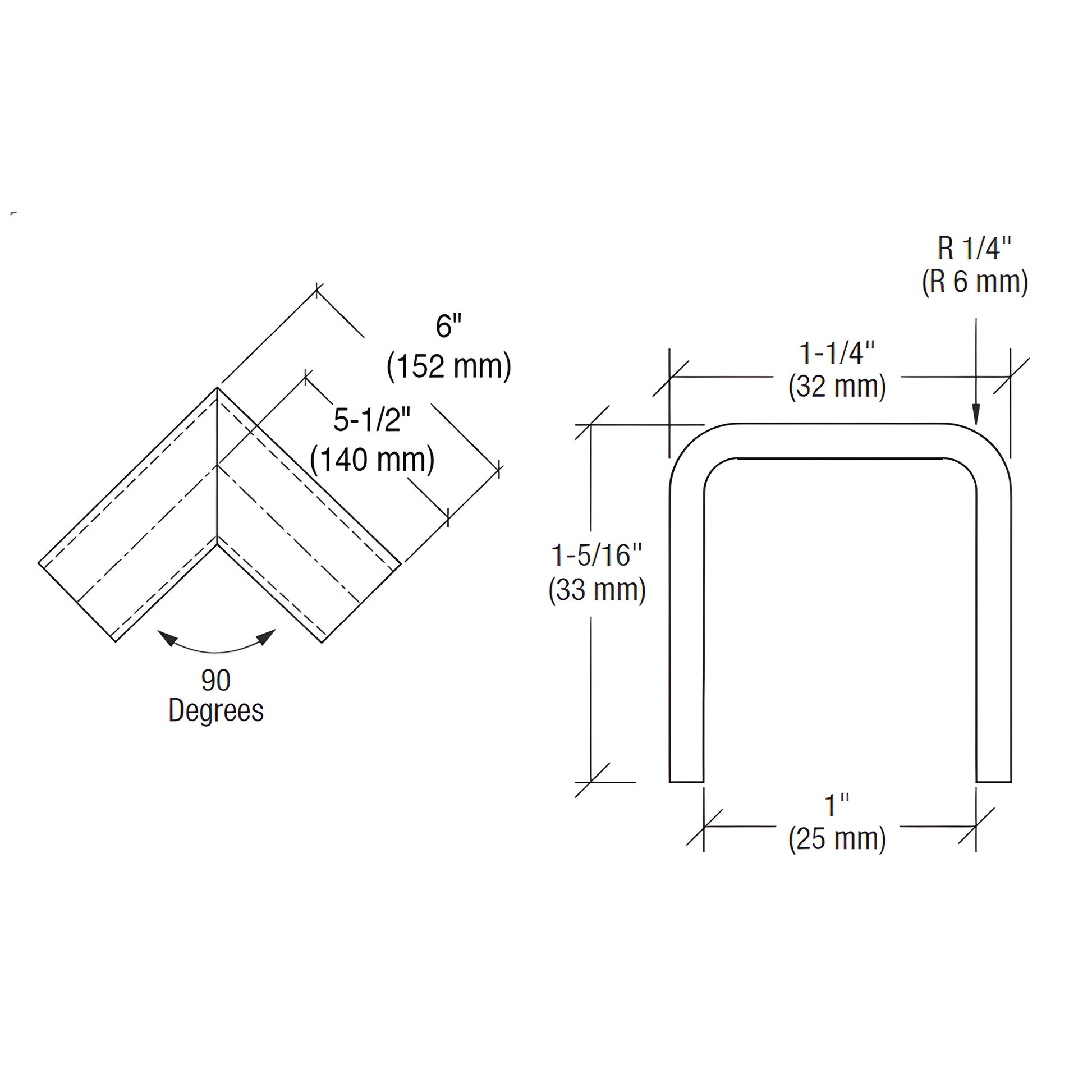 Polished stainless 90 slip-fit corner for 3/4" (19mm) glass cap railing, welded, SKU GRL107HPS