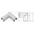CRL Brushed Stainless 1.66in 90° Corner for 1/2–5/8in Glass Cap Rail