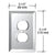 CRL Clear Duplex Plug Glass Mirror Mounting Plate