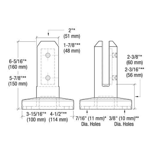 "CRL Brushed Stainless Steel 2205 Round Surface Mount Friction Fit Spigot for Glass Balust