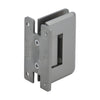 Brushed nickel Pinnacle glass shower door hinge (SKU P1N537BN), solid brass for 8-12mm glass, 5 pre-set, self-centering.