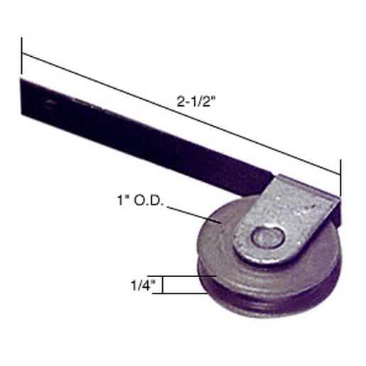 CRL 1\" Steel Ball Bearing Sliding Screen Door Roller - Spring Tension, Durable & Smooth
