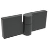 Matte black Lugano concealed glass-to-glass hinge for frameless shower doors, SKU LUG180LMBL.