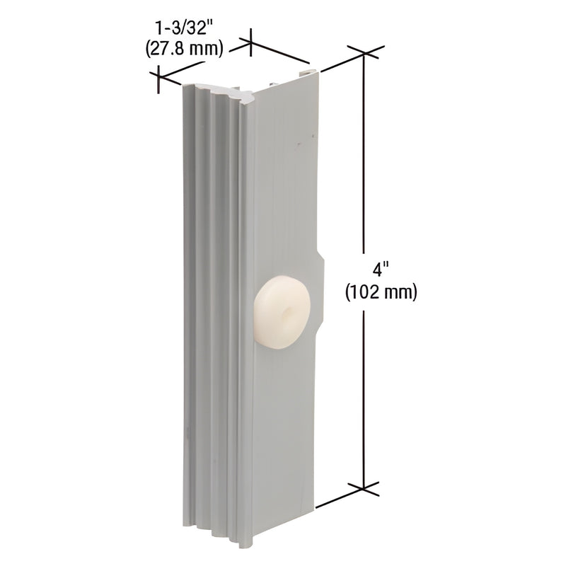 Aluminum adjustable pull and spring latch for Hi-Lite convertible windows, 4" tall, SKU F2500.