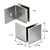 CRL Matt Gunmetal Fixed Glass Panel Square Clamp - Large Leg