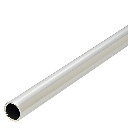 CRE78PS Crescent Series 78 in polished stainless top-rolling sliding shower door, one sliding door and one fixed panel