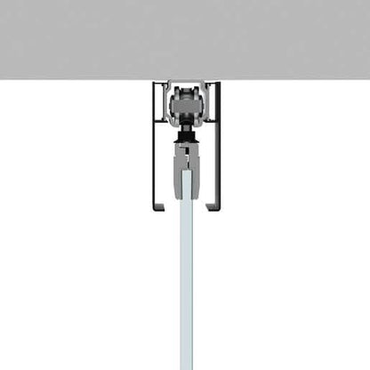 Matte Black Sliding Door Ceiling Mount Kit - Sleek, Modern Design for Smooth Operation