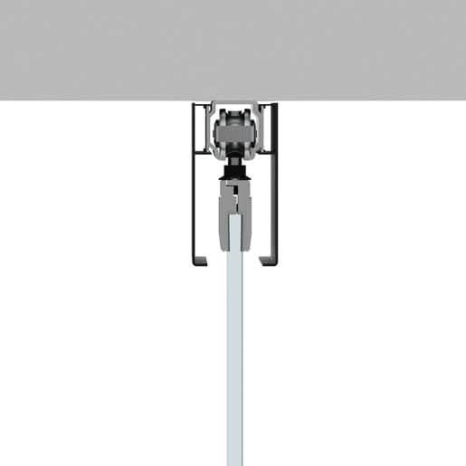 Matte Black Sliding Door Ceiling Mount Kit - Sleek, Modern Design for Smooth Operation