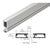 CRL-U.S. Aluminum 96" Split Astragal with Silicone Bulb Seal Clear Anodized