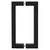 CRL Matte Black 8x8 Square Tubing Back-to-Back Door Pull Handles