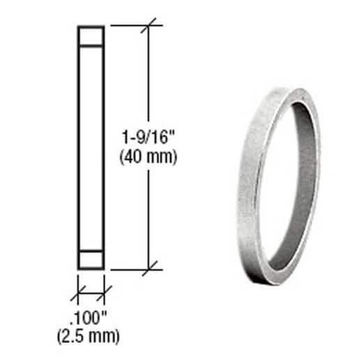 CRL Satin Anodized .100" Straight Cylinder Ring - Durable, Stylish, High-Quality Finish