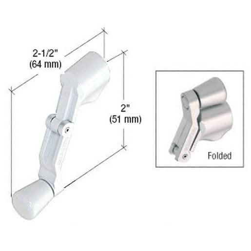 CRL White Universal Folding Handle: Durable, ergonomic design for easy window and door use