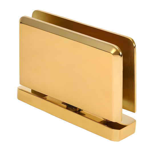 Unlacquered brass Senior Prima floor/sill pivot hinge for 1/2" (12mm) glass shower door, SKU SRPPH01ULBR