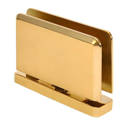 Polished brass Senior Prima pivot hinge for 1/2 in (12 mm) tempered glass shower door, SKU SRPPH01BR