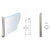 CRL Plaza PP44 18in Polished Stainless 1.5in Square Corner Post