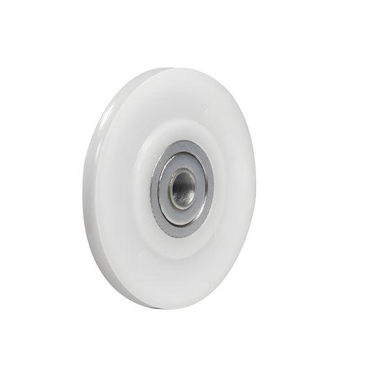 REPK9N white nylon concave roller wheel with metal ball bearing, 2 in. diameter