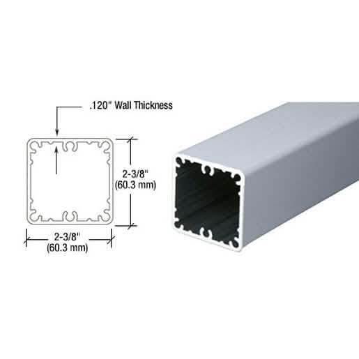 CRL Clear Anodized Fascia Mount Post 36" 200-400 Series - Sleek, Durable Design